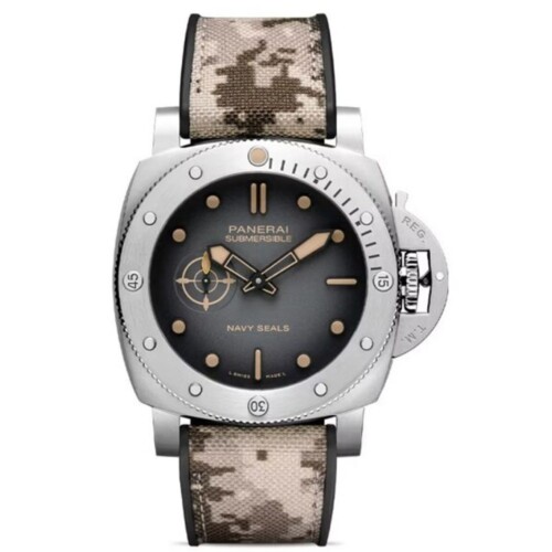サブマーシブル ネイビーシールズ 44mm スティール ブラック文字盤