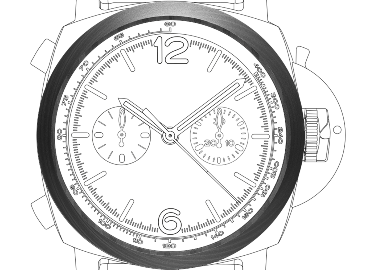 PANERAI ルミノール クロノ カーボテック™ ルナ・ロッサ エクスペリエンス 44mm ブルー文字盤 PAM01519