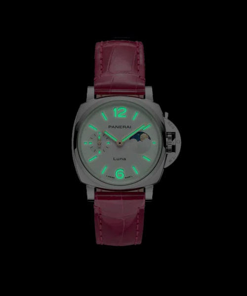 PANERAI ルミノール ドゥエ ルナ 38mm スティール ホワイト文字盤 アリゲーター・ストラップ PAM01557