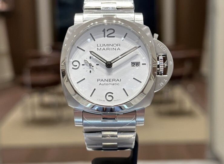 PANERAI ルミノール マリーナ 44mm スティール ホワイト文字盤 ブレスレット PAM01564