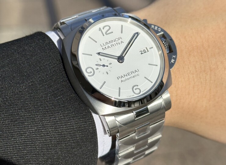 PANERAI ルミノール マリーナ 44mm スティール ホワイト文字盤 ブレスレット PAM01564