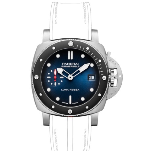 PANERAI サブマーシブル ルナ・ロッサ 42mm スティール ブルー文字盤 PAM01565