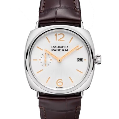 ラジオミール 40mm スティール ホワイト文字盤