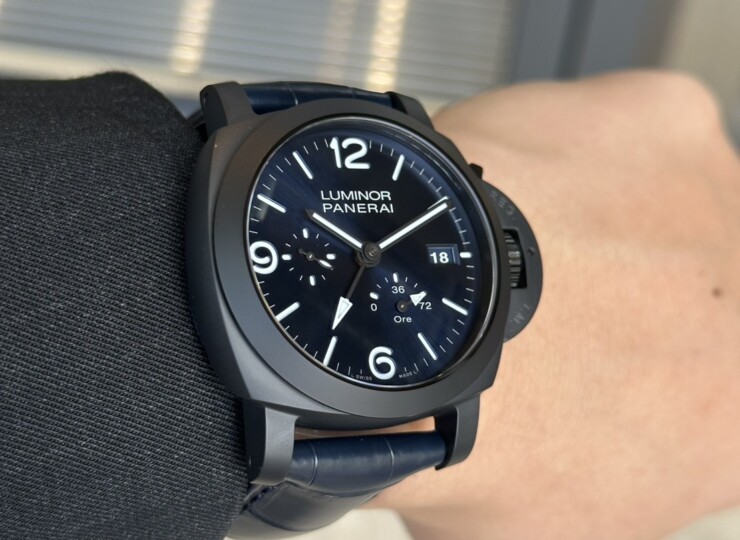 PANERAI ルミノール パワーリザーブ GMT 44mm セラミック ブルー文字盤 PAM01574