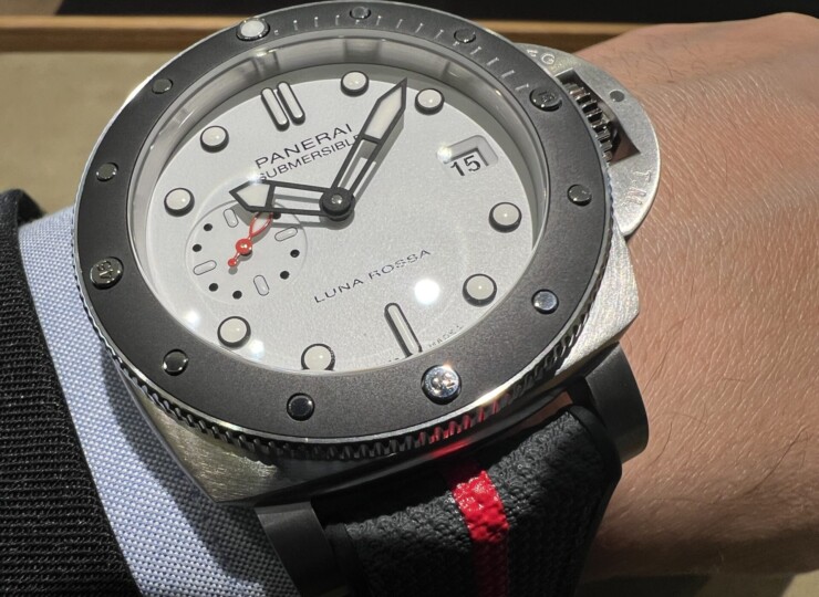 PANERAI サブマーシブル ルナ・ロッサ 42mm スティール ホワイト文字盤 PAM01579