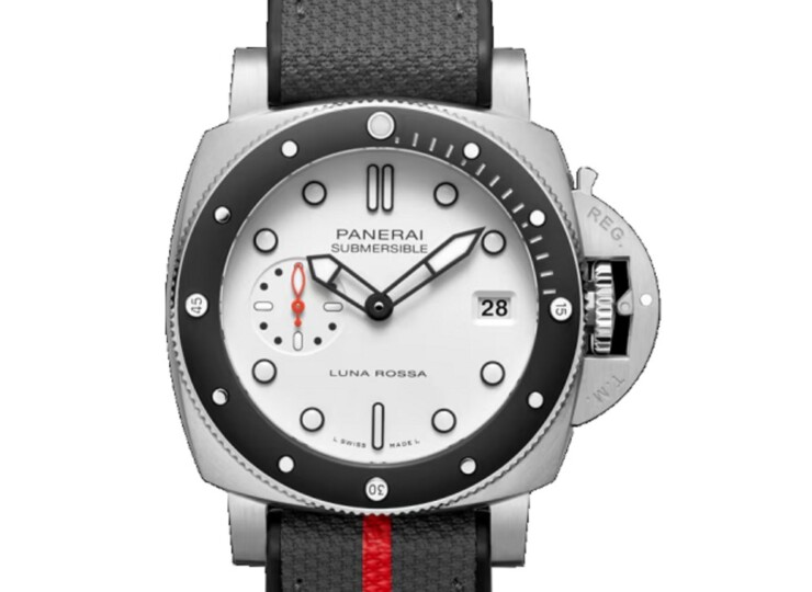 PANERAI サブマーシブル ルナ・ロッサ 42mm スティール ホワイト文字盤 PAM01579