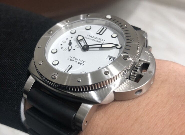 PANERAI サブマーシブル 42mm スティール ホワイト文字盤 PAM01590