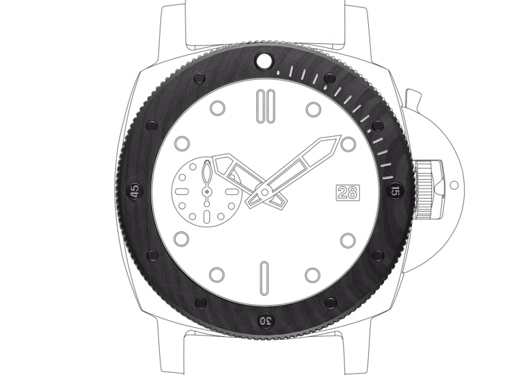 PANERAI サブマーシブル カーボテック™ 42mm ブラック文字盤 PAM01592
