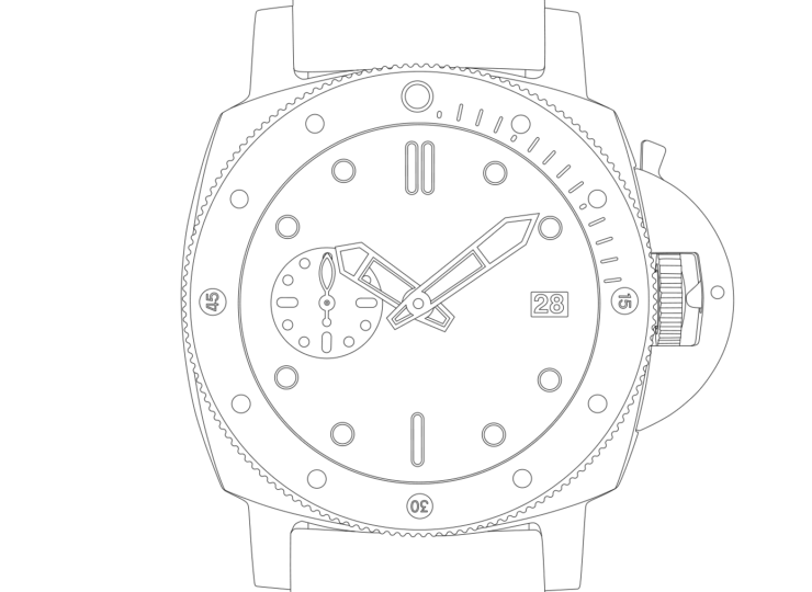 PANERAI サブマーシブル カーボテック™ 42mm ブラック文字盤 PAM01592