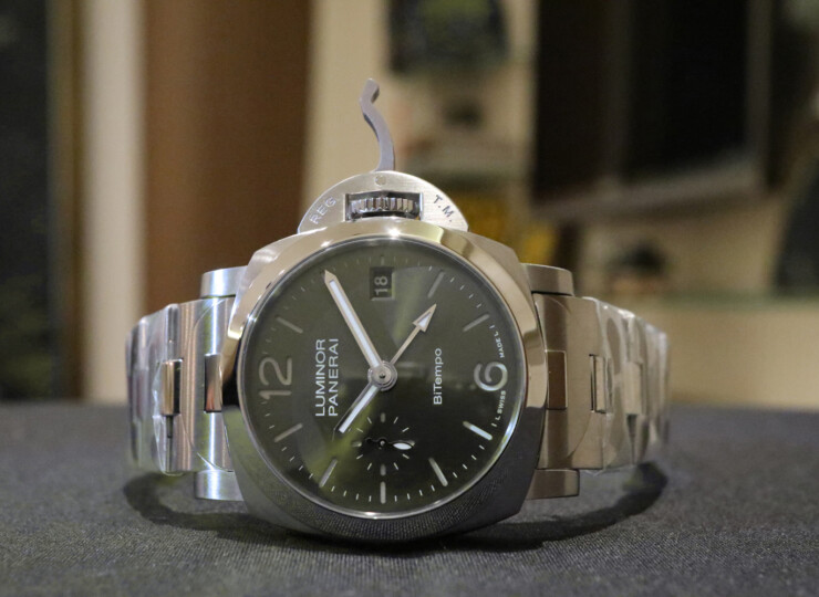 PANERAI ルミノール GMT 40mm スティール グリーン文字盤 PAM01640