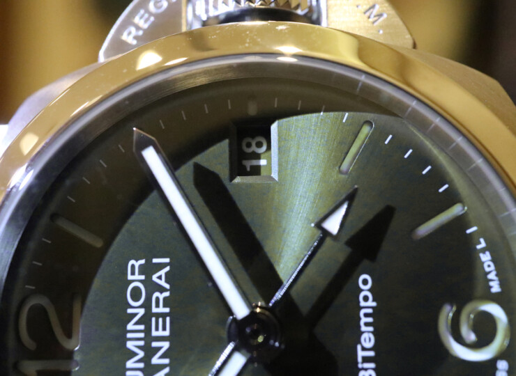 PANERAI ルミノール GMT 40mm スティール グリーン文字盤 PAM01640