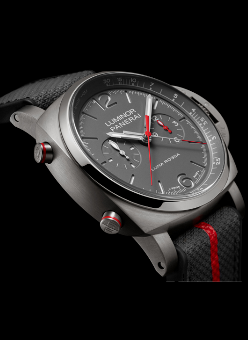 PANERAI ルミノール クロノ フライバック ルナ・ロッサ チタニオ 44mm チタン グレー文字盤 PAM01654