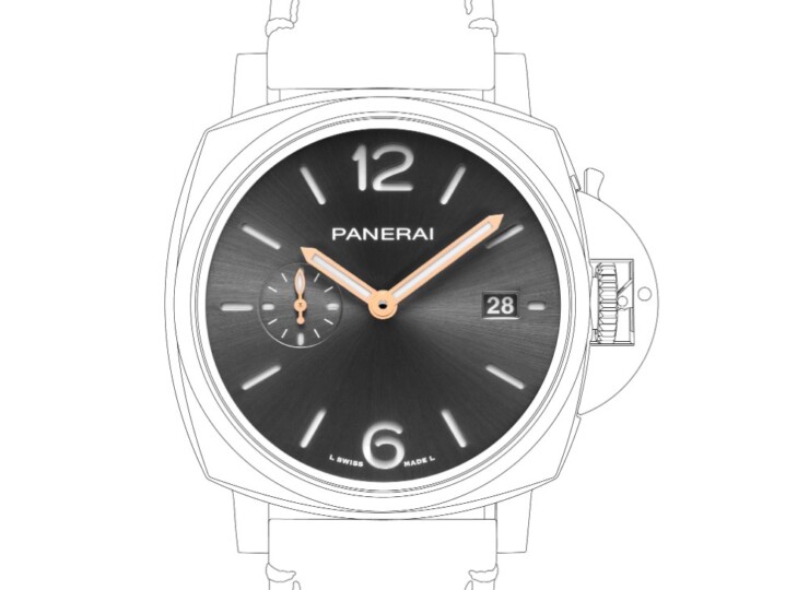 PANERAI ルミノール ドゥエ 42mm スティール アンスラサイト文字盤 アリゲーター・ストラップ PAM01671
