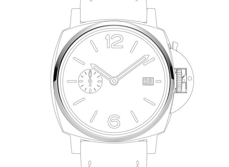 PANERAI ルミノール ドゥエ ルナ・ロッサ 42mm スティール ホワイト文字盤 PAM01673