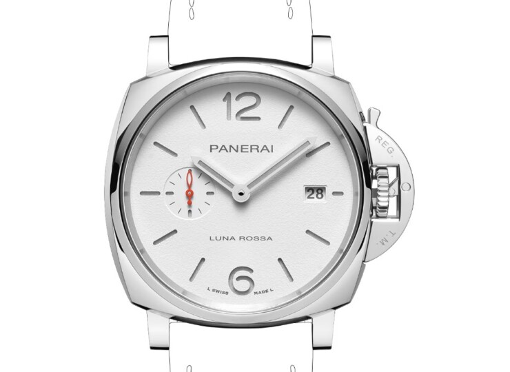 PANERAI ルミノール ドゥエ ルナ・ロッサ 42mm スティール ホワイト文字盤 PAM01673