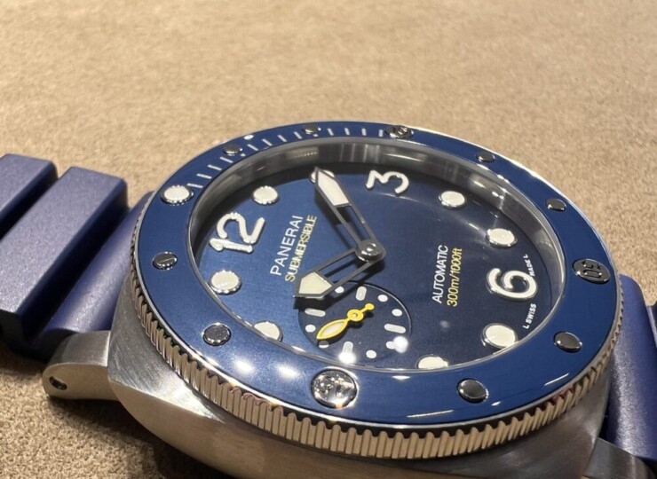 PANERAI サブマーシブル マイク・ホーン 44mm eSteel™ ブルー文字盤 PAM01676