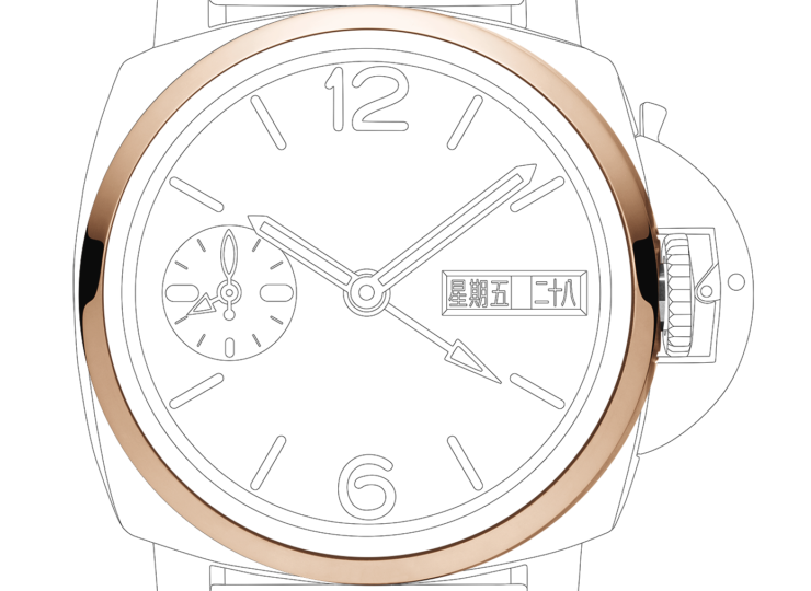 PANERAI ルミノール パーペチュアルカレンダー 44mm ゴールドテック™ バーガンディ文字盤 PAM01688