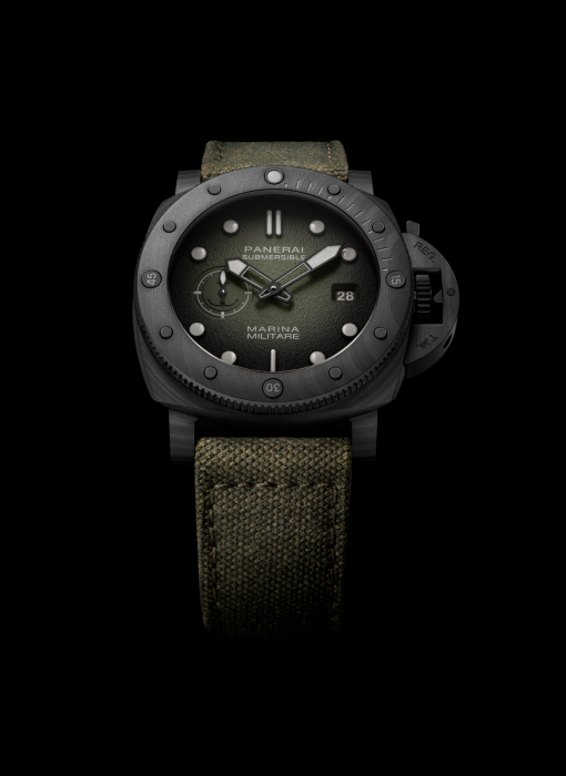 PANERAI サブマーシブル マリーナ ミリターレ 44mm カーボテック™ グリーン文字盤 PAM01698