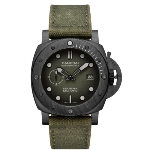 サブマーシブル マリーナ ミリターレ 44mm カーボテック™ グリーン文字盤