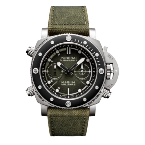 PANERAI サブマーシブル クロノ マリーナ ミリターレ エクスペリエンス エディション 47mm チタン グリーン文字盤 PAM01699