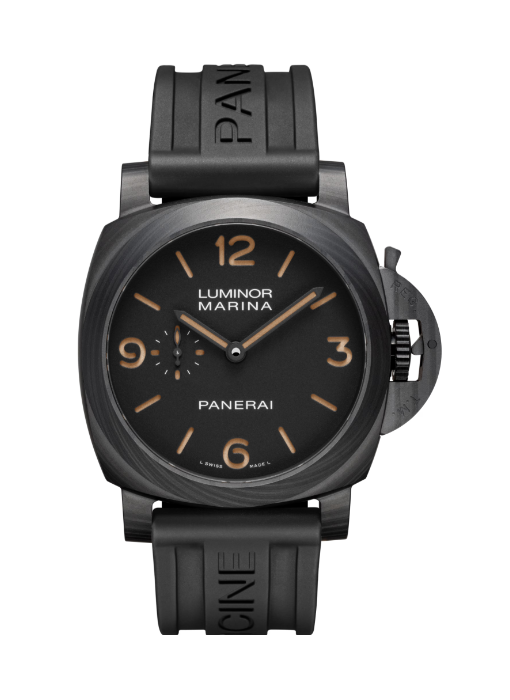 PANERAI ルミノール マリーナ 44mm カーボテック™ ブラック文字盤 カーフ・ストラップ PAM01707