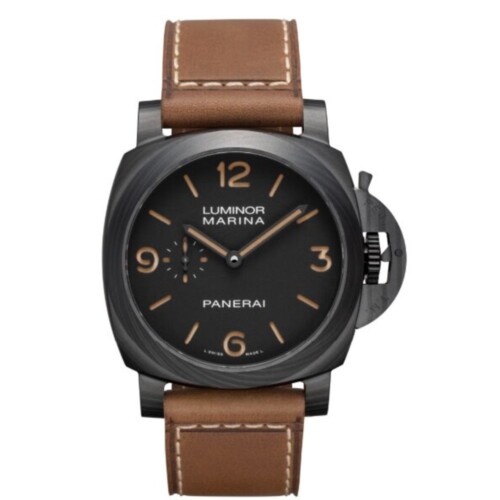 ルミノール マリーナ 44mm カーボテック™ ブラック文字盤 カーフ・ストラップ
