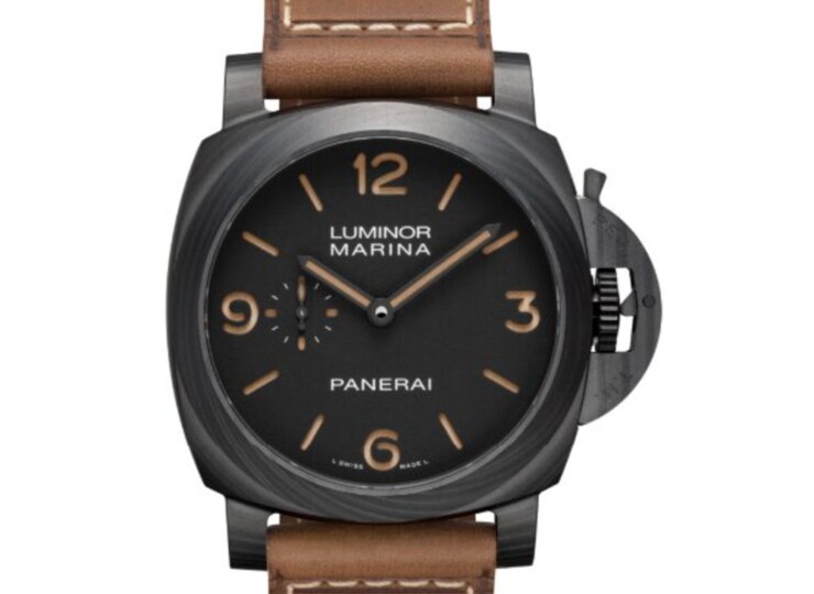 PANERAI ルミノール マリーナ 44mm カーボテック™ ブラック文字盤 カーフ・ストラップ PAM01707