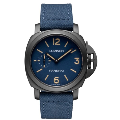 ルミノール 42mm DLCスティール ブルー文字盤