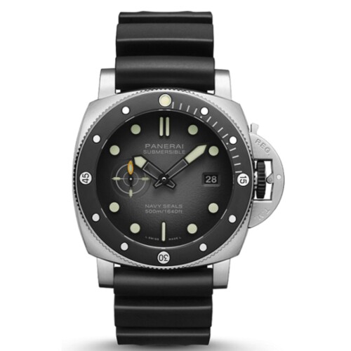 サブマーシブル ネイビーシールズ 44mm スティール アンスラサイト文字盤