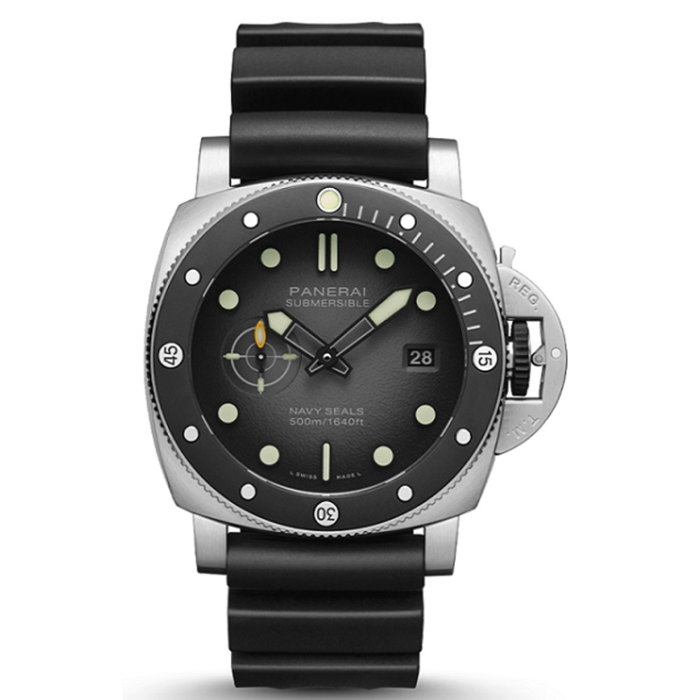 PANERAI サブマーシブル ネイビーシールズ 44mm スティール アンスラサイト文字盤 PAM01738