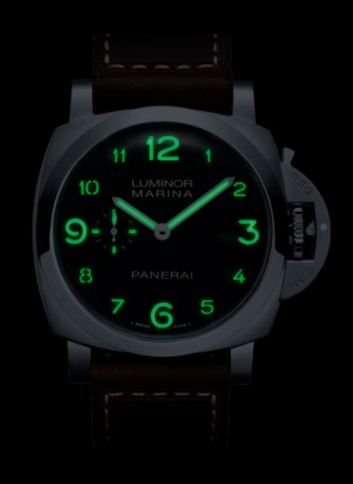PANERAI ルミノール マリーナ 44mm スティール ブラック文字盤 カーフ・ストラップ PAM01759