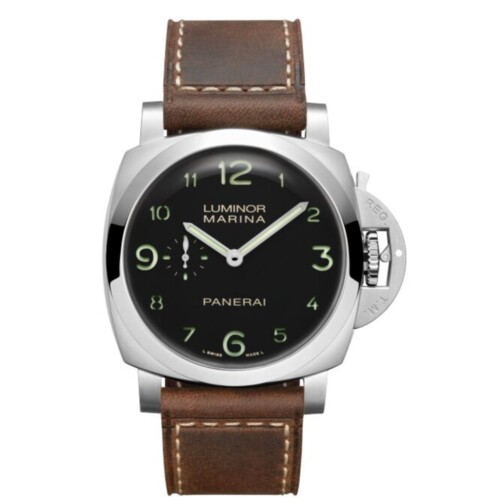 PANERAI ルミノール マリーナ 44mm スティール ブラック文字盤 カーフ・ストラップ PAM01759
