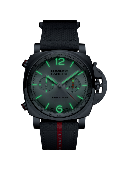 PANERAI ルミノール ルナ・ロッサ クロノ 44mm スティール シルバー文字盤 PAM01768