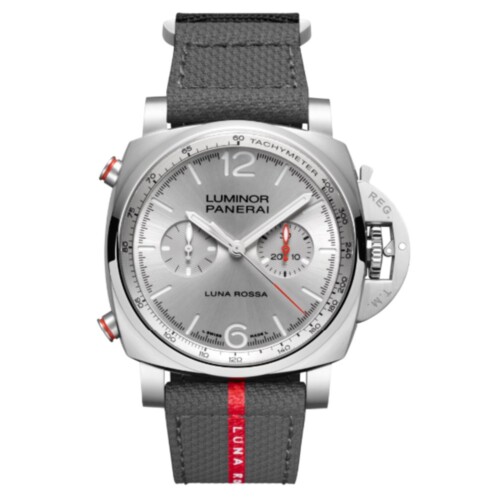 ルミノール ルナ・ロッサ クロノ 44mm スティール シルバー文字盤