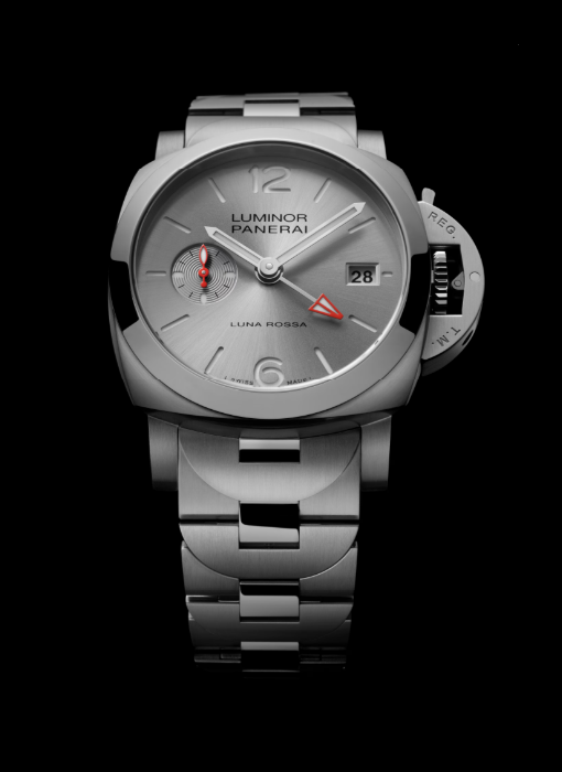 PANERAI ルミノール ルナ・ロッサ GMT 40mm スティール シルバー文字盤 PAM01791