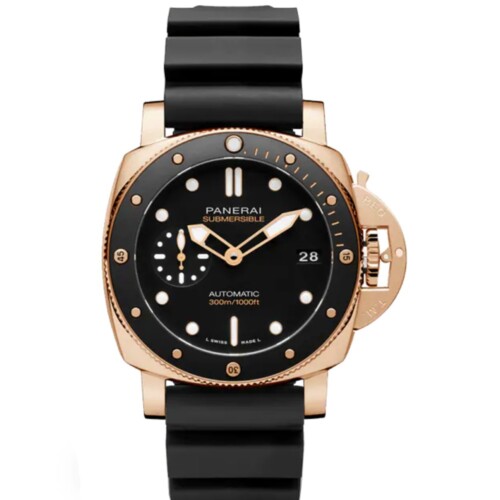 サブマーシブル 42mm ゴールドテック™ ブラック文字盤