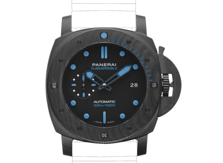 PANERAI サブマーシブル カーボテック™ 47mm ブラック文字盤 PAM02616