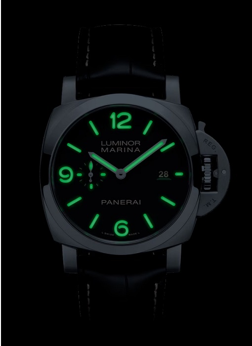 PANERAI ルミノール マリーナ 44mm スティール ブラック文字盤 アリゲーター・ストラップ PAM03312