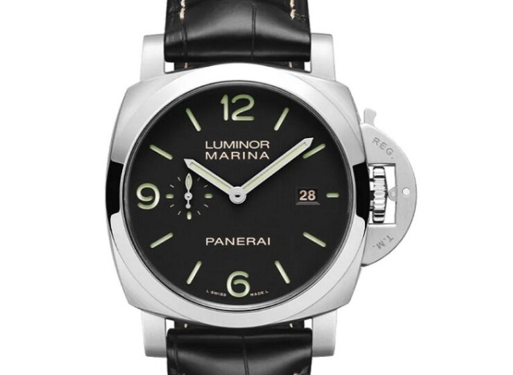 PANERAI ルミノール マリーナ 44mm スティール ブラック文字盤 アリゲーター・ストラップ PAM03312