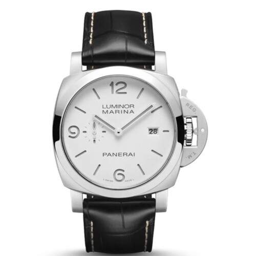 ルミノール マリーナ 44mm スティール ホワイト文字盤 アリゲーター・ストラップ