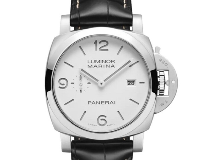 PANERAI ルミノール マリーナ 44mm スティール ホワイト文字盤 アリゲーター・ストラップ PAM03314