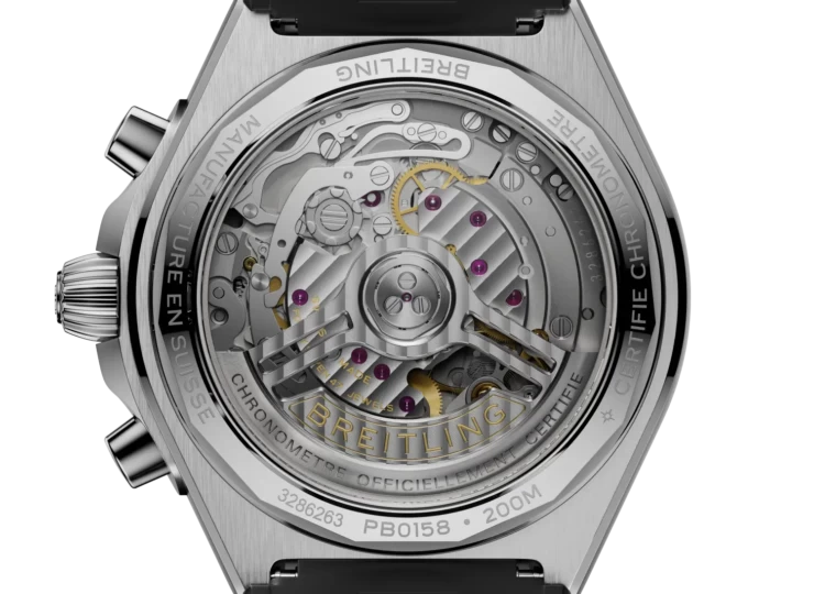 BREITLING クロノマット B01クロノグラフ42 アイスブルー文字盤 ラバーストラップ PB0158101C1S1