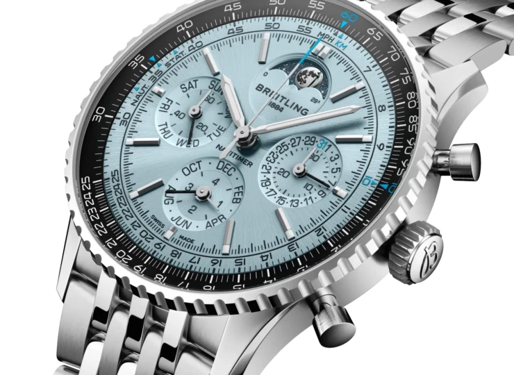 BREITLING ナビタイマー B19 クロノグラフ 43 パーペチュアルカレンダー アイスブルー文字盤 ブレスレット PB1920251C1A1