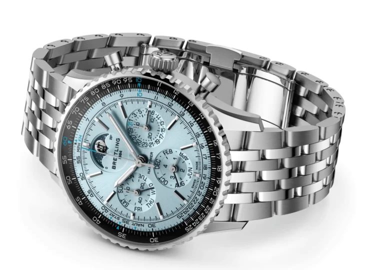 BREITLING ナビタイマー B19 クロノグラフ 43 パーペチュアルカレンダー アイスブルー文字盤 ブレスレット PB1920251C1A1