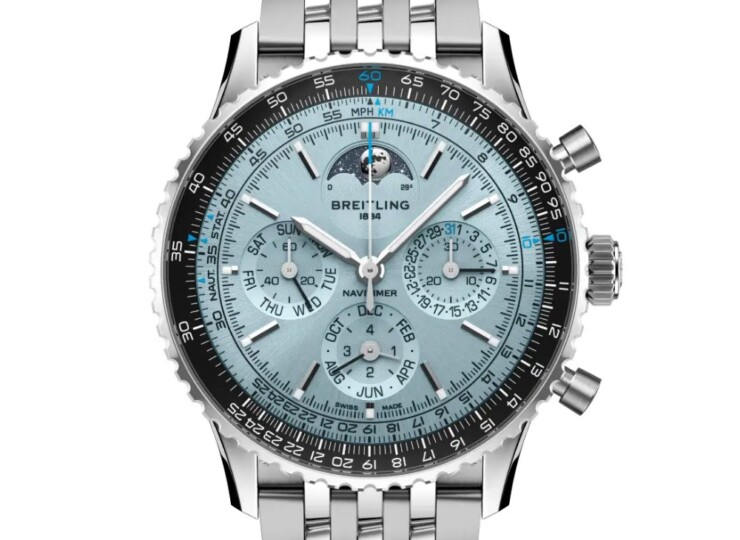 BREITLING ナビタイマー B19 クロノグラフ 43 パーペチュアルカレンダー アイスブルー文字盤 ブレスレット PB1920251C1A1