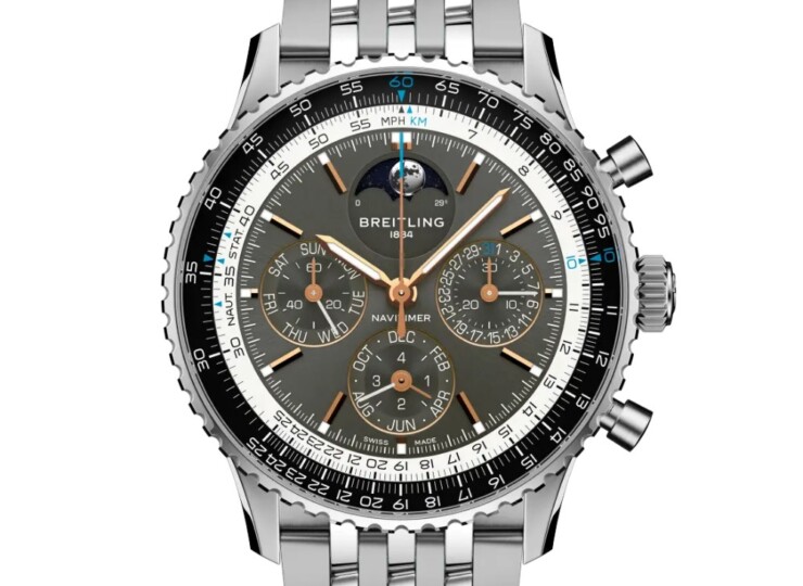 BREITLING ナビタイマー B19 クロノグラフ 43 パーペチュアルカレンダー アンスラサイト文字盤 ブレスレット PB1921251B1A1