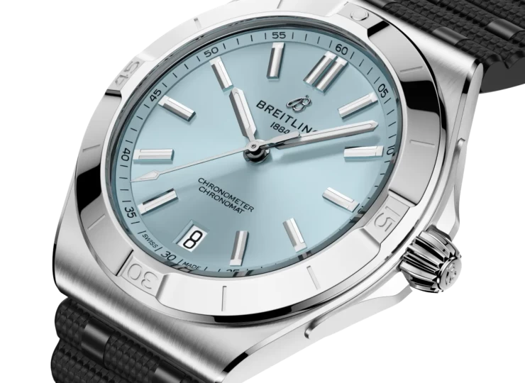 BREITLING クロノマット B31 オートマチック40 アイスブルー文字盤 ラバーストラップ PB3114101C1S1