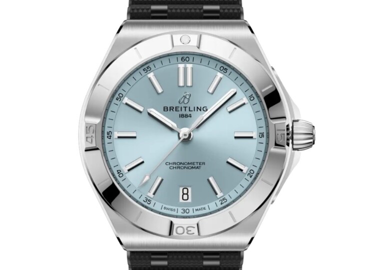 BREITLING クロノマット B31 オートマチック40 アイスブルー文字盤 ラバーストラップ PB3114101C1S1