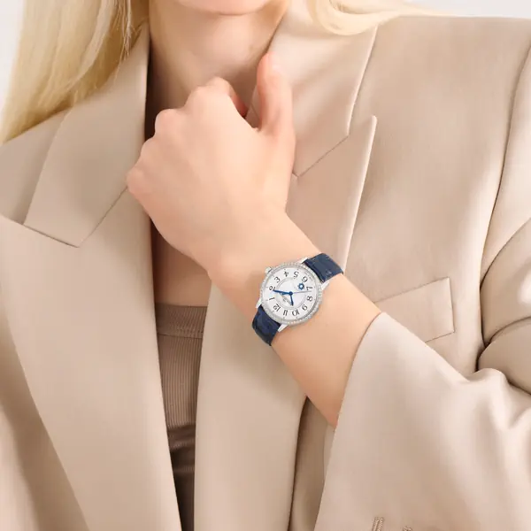 JAEGER-LECOULTRE ランデヴー・クラシック・ナイト&デイ 34mm シルバーグレー文字盤 ダイヤモンド・ベゼル Q3448431