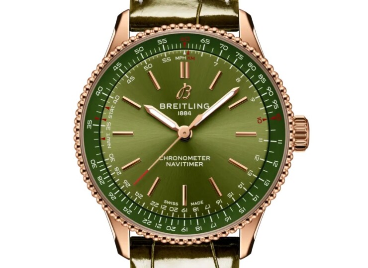 BREITLING ナビタイマー オートマチック 36 グリーン文字盤 R17327371L1P1